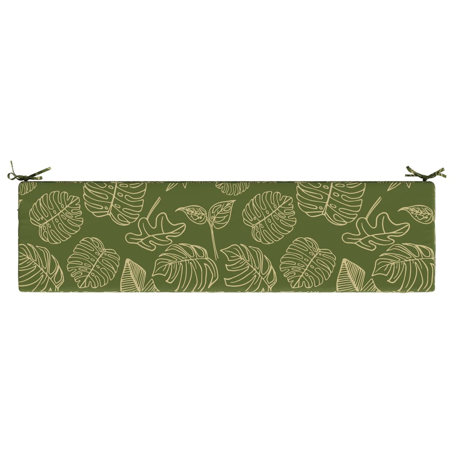 2-Piece Bench Cushions SOEST 2 pcs 100% Polyester Leaf Design