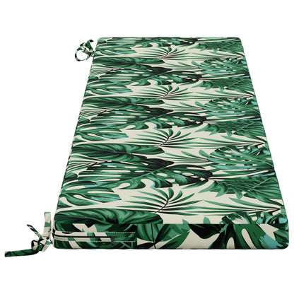 Bench Cushion SOEST 100% Polyester Leaf Pattern 140 x 40 x 5 cm