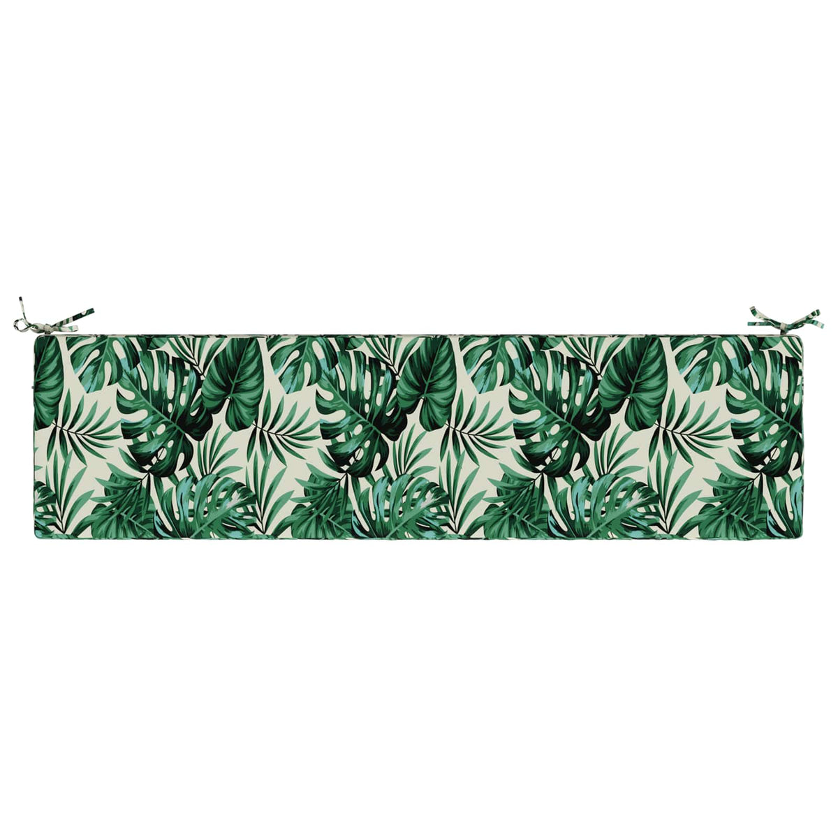 2-Piece Bench Cushions SOEST 2 pcs 100% Polyester Leaf Pattern