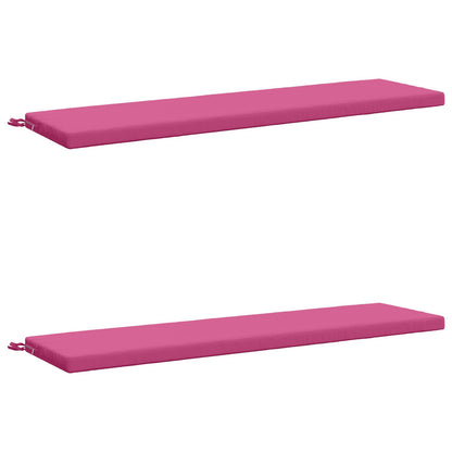 2-Piece Bench Cushions SOEST 2 pcs 100% Polyester Pink