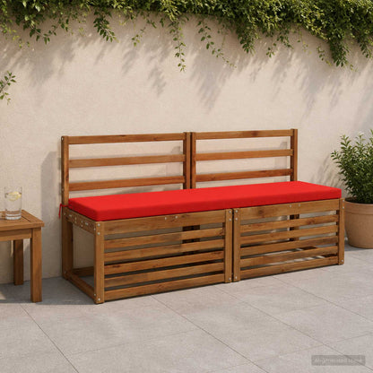 2-Piece Bench Cushions SOEST 2 pcs 100% Polyester Red