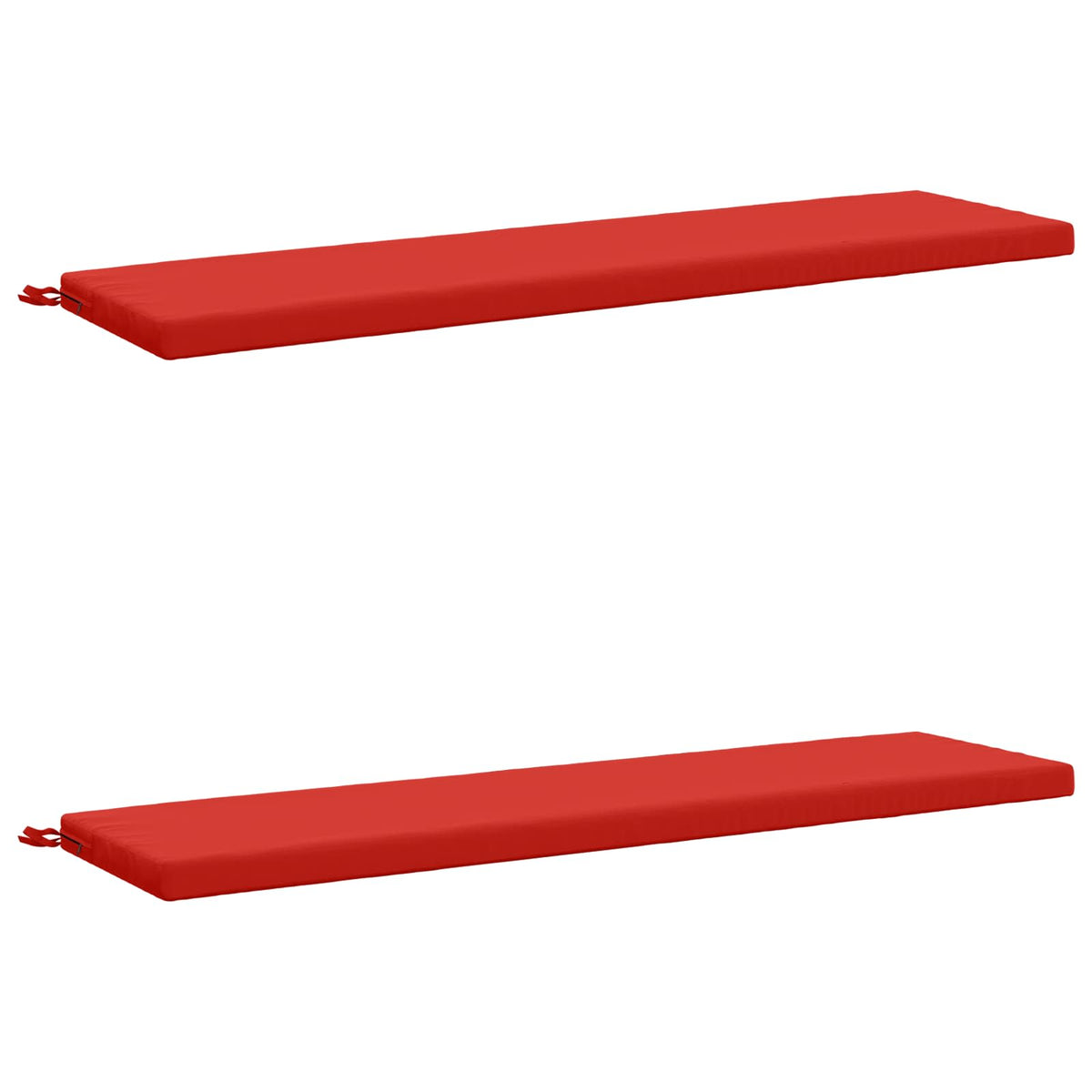 2-Piece Bench Cushions SOEST 2 pcs 100% Polyester Red