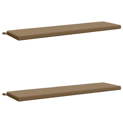2-Piece Bench Cushions SOEST 2 pcs 100% Polyester Taupe