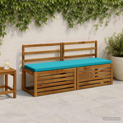 2-Piece Bench Cushions SOEST 2 pcs 100% Polyester Turquoise