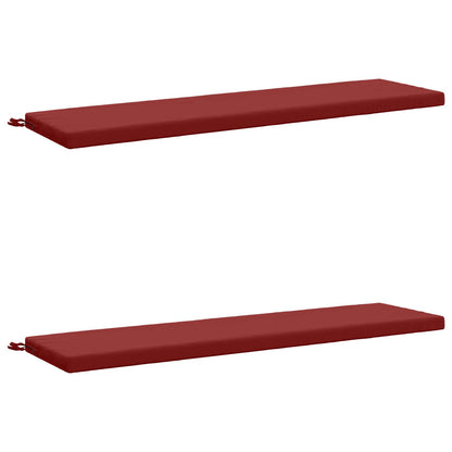 2-Piece Bench Cushions SOEST 2 pcs 100% Polyester Wine Red