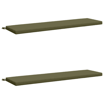 2-Piece Bench Cushions SOEST 2 pcs 100% Polyester Olive Green