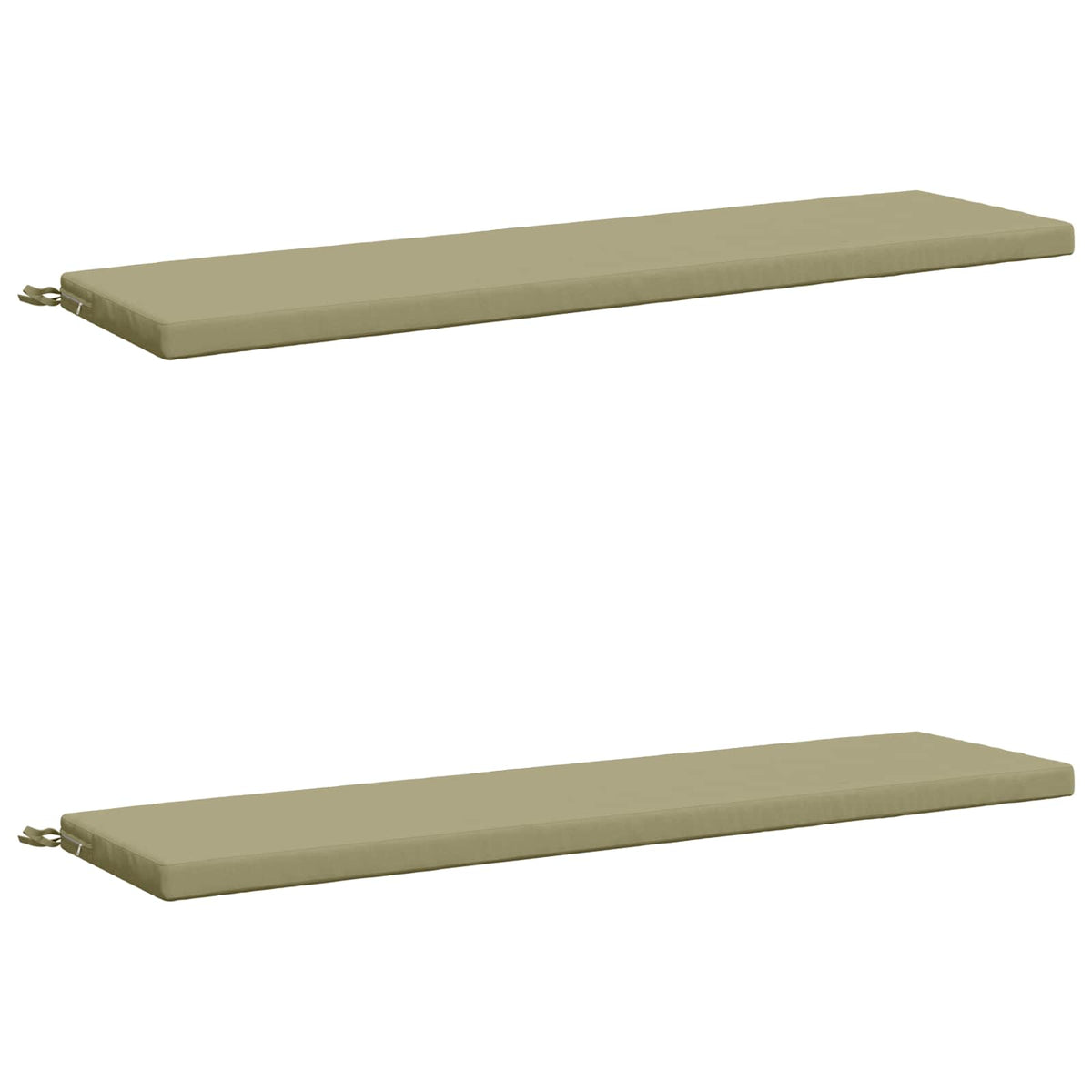 2-Piece Bench Cushions SOEST 2 pcs 100% Polyester Light Green