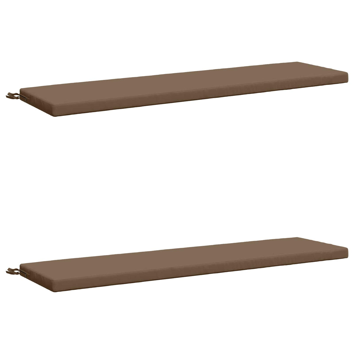 2-Piece Bench Cushions SOEST 2 pcs 100% Polyester Taupe