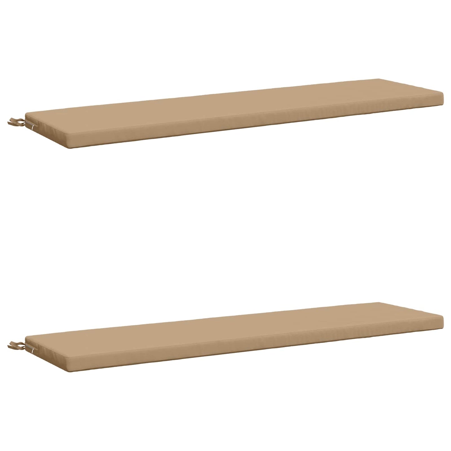 2-Piece Bench Cushions SOEST 2 pcs 100% Polyester Sand