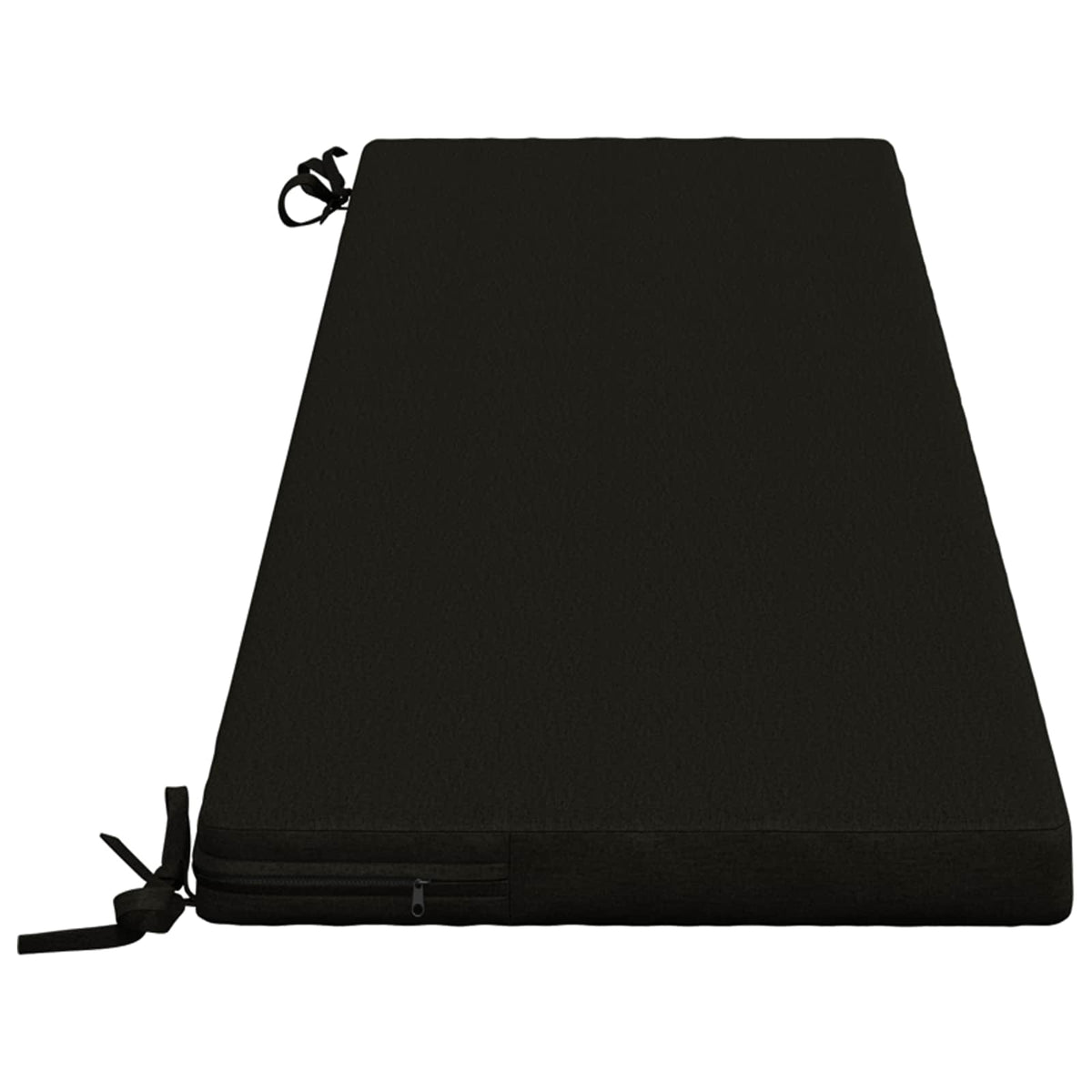 Bench Cushion SOEST 100% Polyester Black 150 x 40 x 5 cm