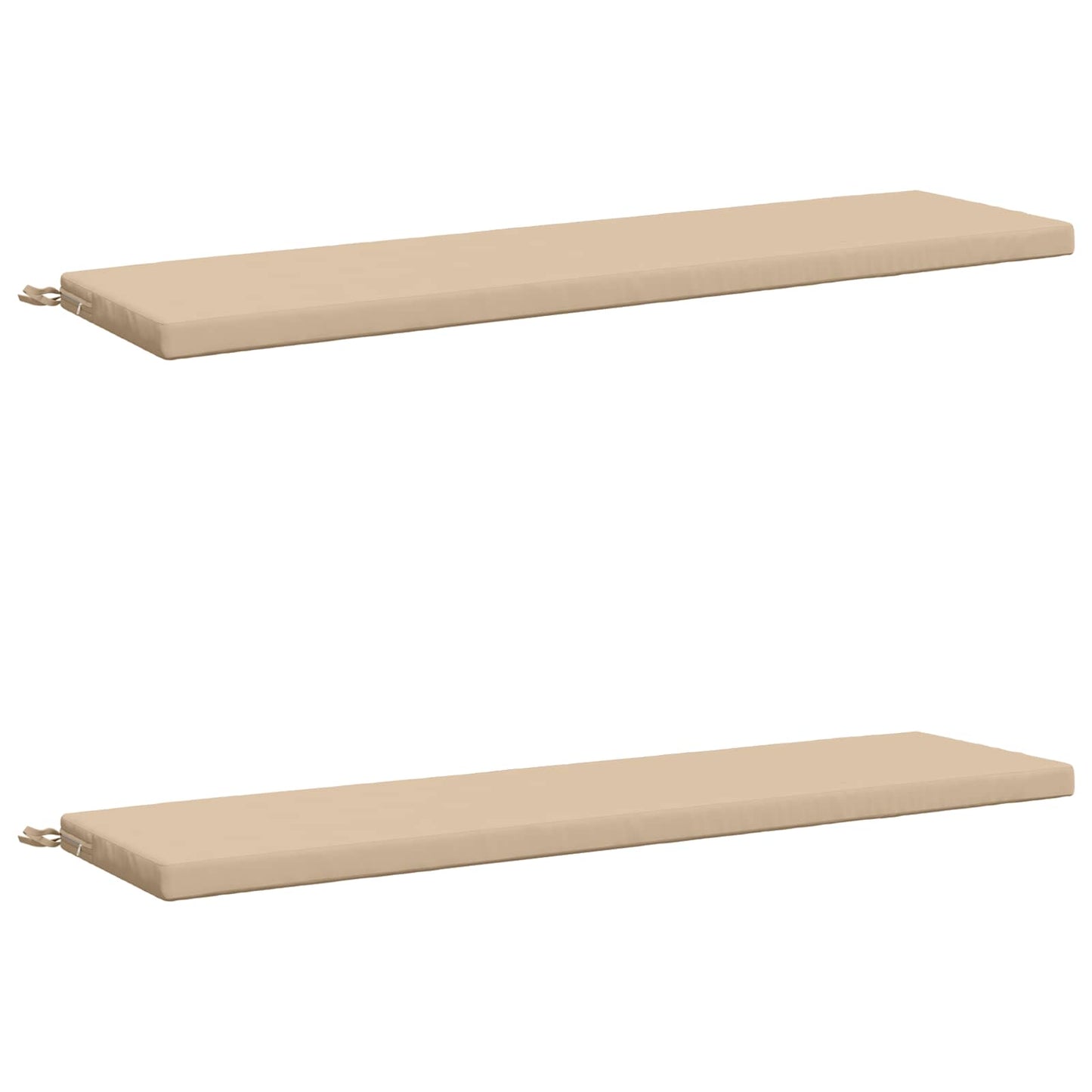 2-Piece Bench Cushions SOEST 2 pcs 100% Polyester Cream