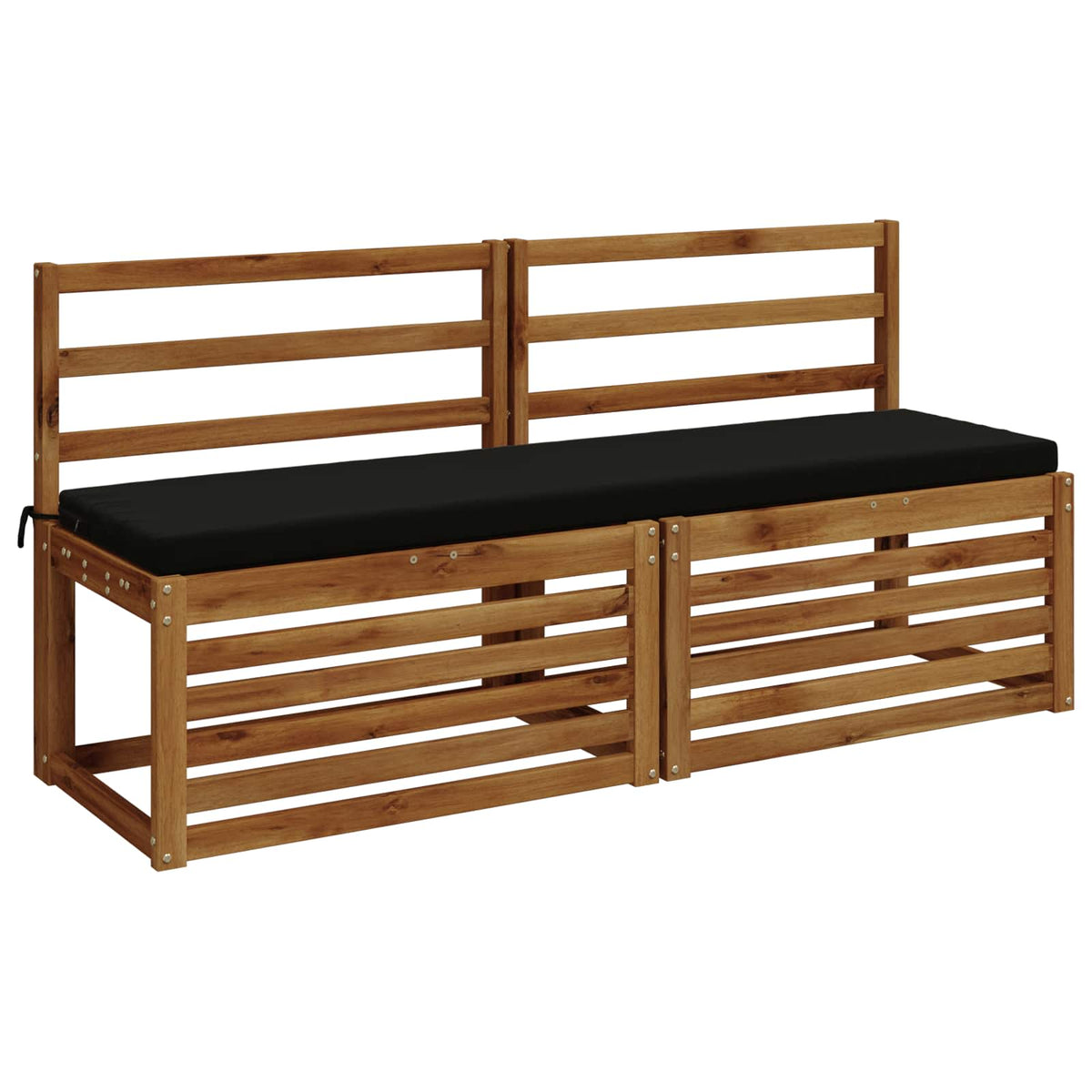 2-Piece Bench Cushions SOEST 2 pcs 100% Polyester Black