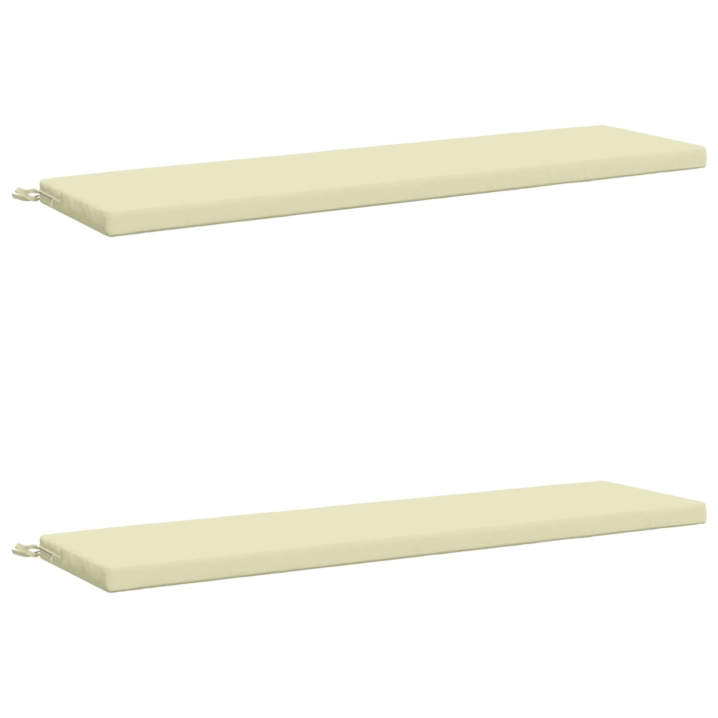 2-Piece Bench Cushions SOEST 2 pcs 100% Polyester Cream