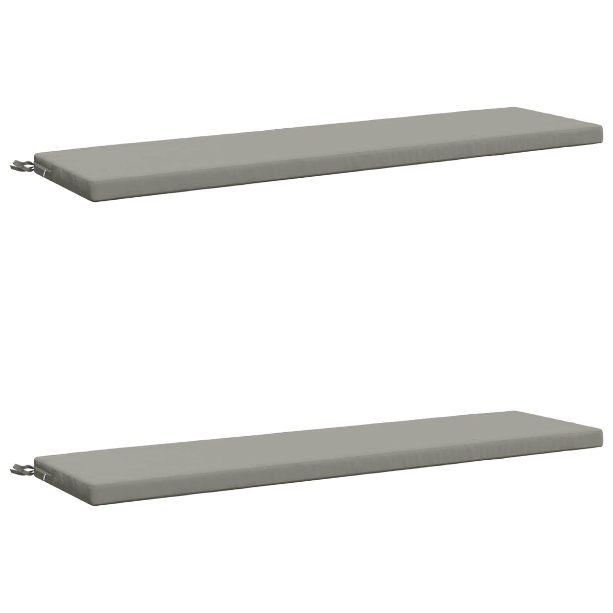 2-Piece Bench Cushions SOEST 2 pcs 100% Polyester Grey