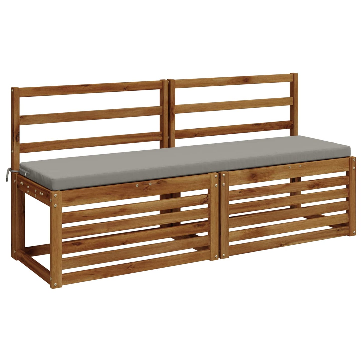 2-Piece Bench Cushions SOEST 2 pcs 100% Polyester Grey