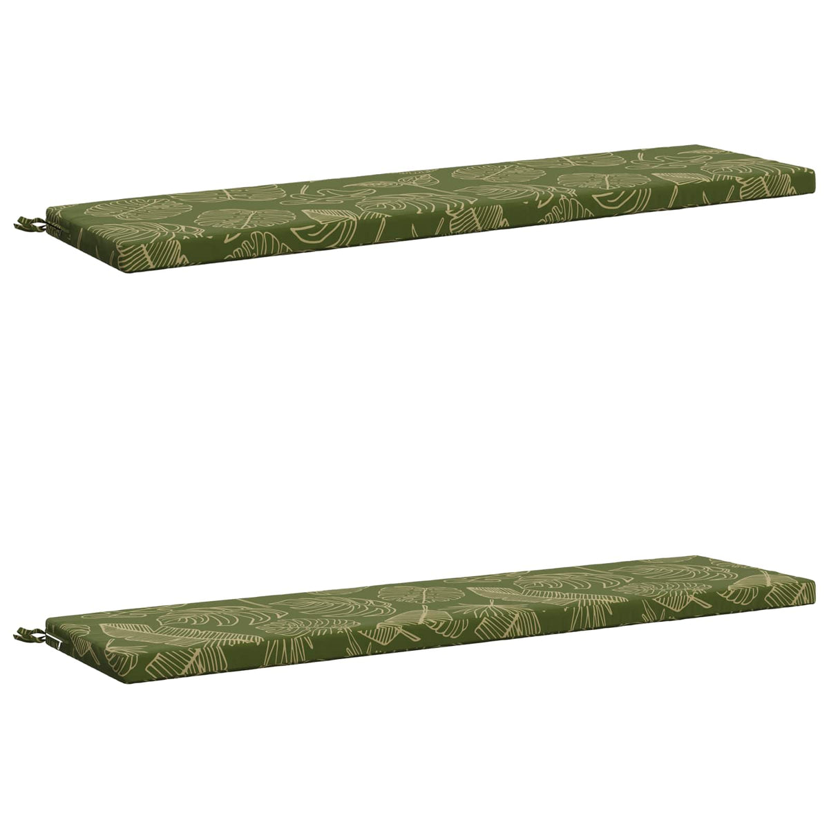 2-Piece Bench Cushions SOEST 2 pcs 100% Polyester Leaf Design