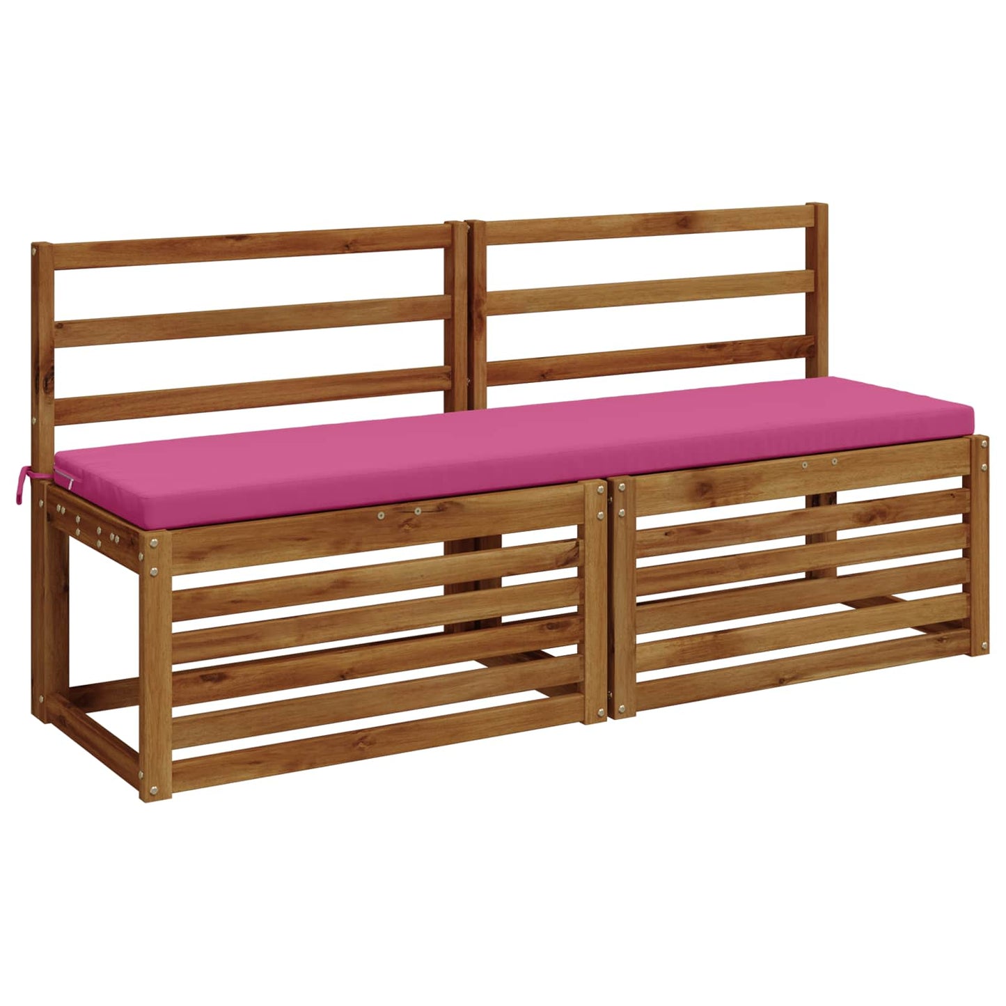 2-Piece Bench Cushions SOEST 2 pcs 100% Polyester Pink