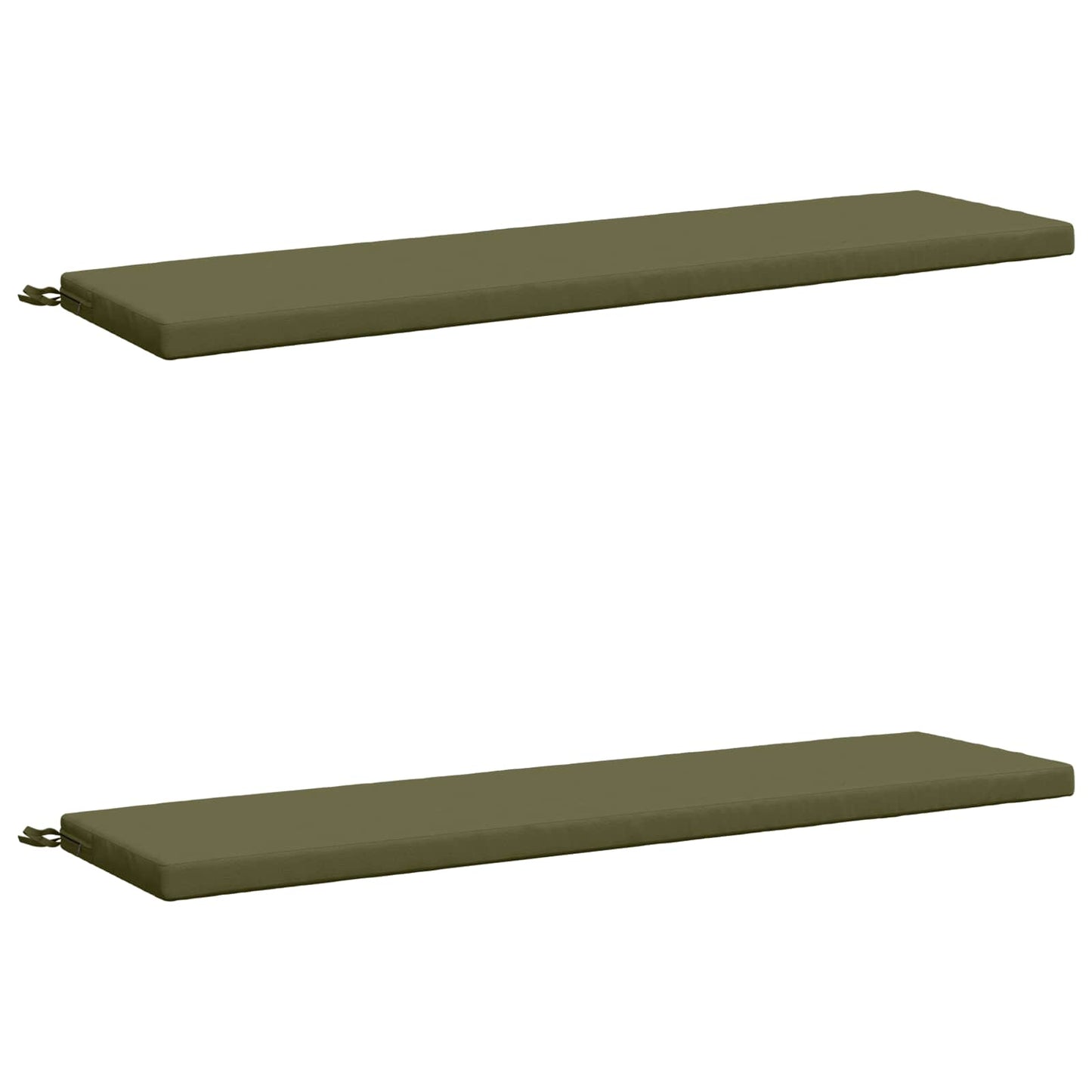 2-Piece Bench Cushions SOEST 2 pcs 100% Polyester Olive Green