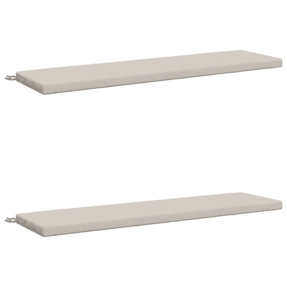 2-Piece Bench Cushions SOEST 2 pcs 100% Polyester White