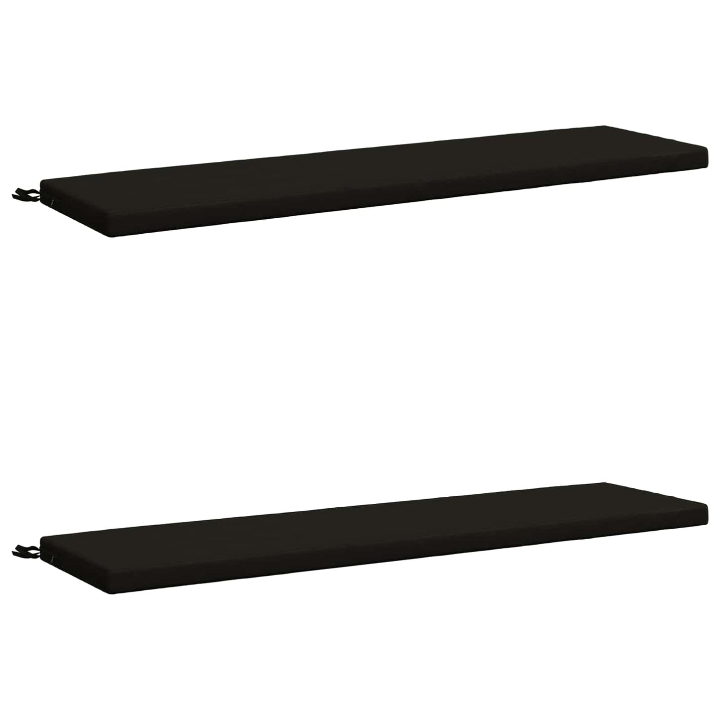 2-Piece Bench Cushions SOEST 2 pcs 100% Polyester Black