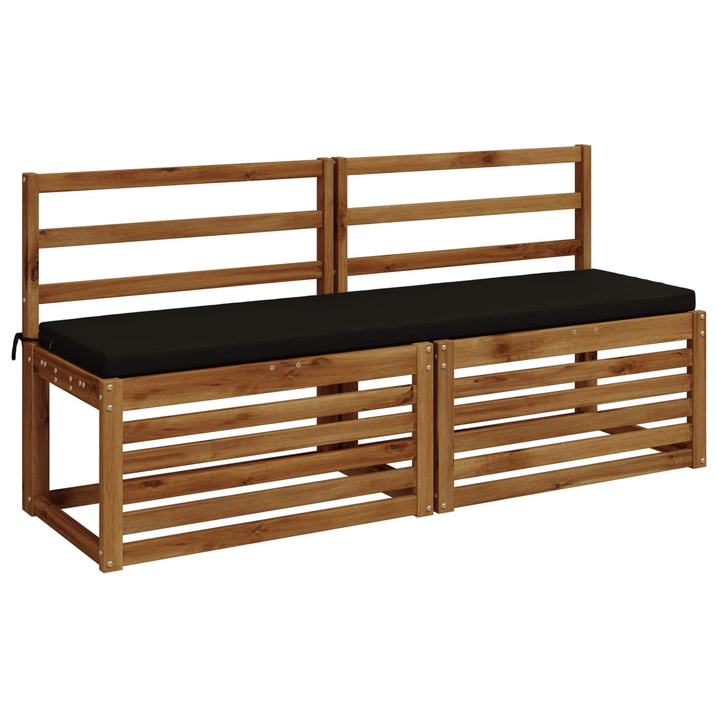 2-Piece Bench Cushions SOEST 2 pcs 100% Polyester Black