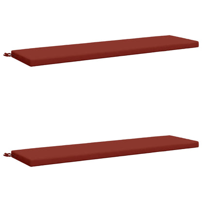 2-Piece Bench Cushions SOEST 2 pcs 100% Polyester Red
