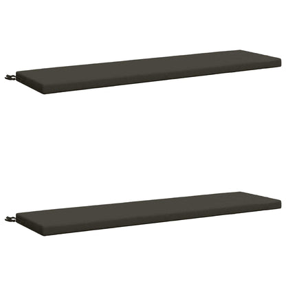 2-Piece Bench Cushions SOEST 2 pcs 100% Polyester Anthracite
