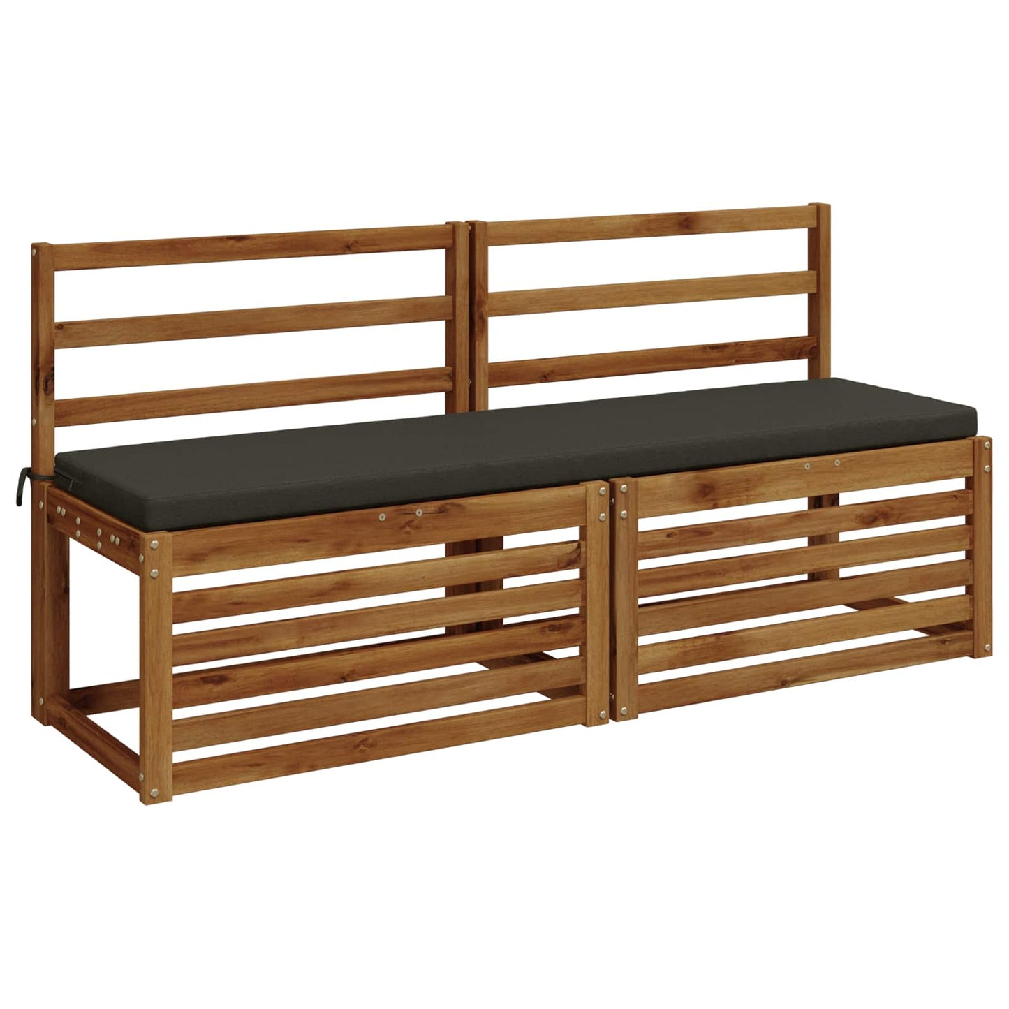 2-Piece Bench Cushions SOEST 2 pcs 100% Polyester Anthracite