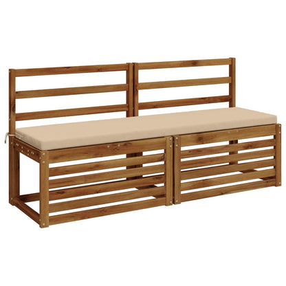 2-Piece Bench Cushions SOEST 2 pcs 100% Polyester Cream