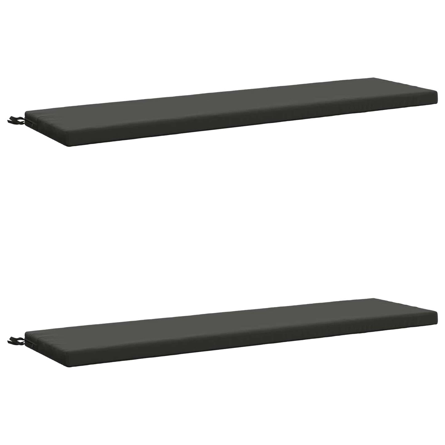 2-Piece Bench Cushions SOEST 2 pcs 100% Polyester Anthracite