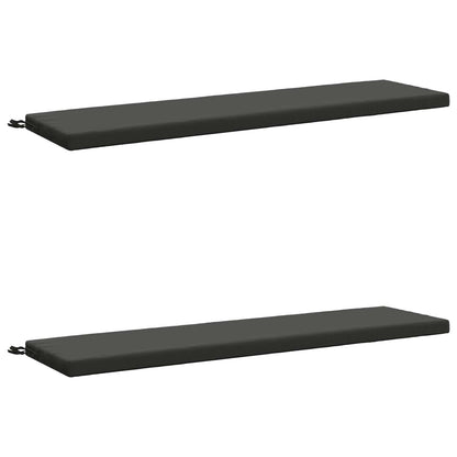 2-Piece Bench Cushions SOEST 2 pcs 100% Polyester Anthracite