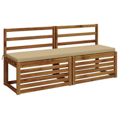 2-Piece Bench Cushions SOEST 2 pcs 100% Polyester Beige