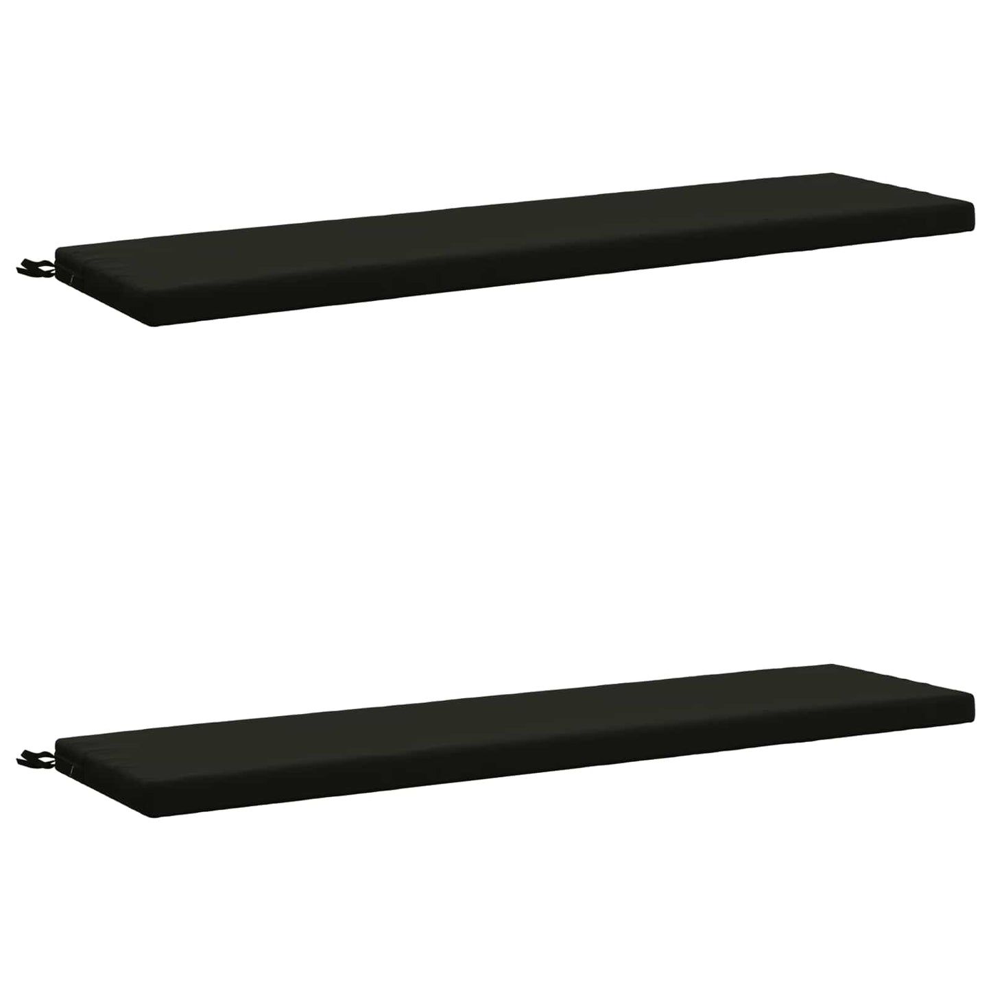 2-Piece Bench Cushions SOEST 2 pcs 100% Polyester Black