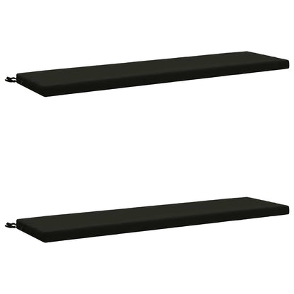 2-Piece Bench Cushions SOEST 2 pcs 100% Polyester Black
