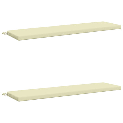 2-Piece Bench Cushions SOEST 2 pcs 100% Polyester Cream