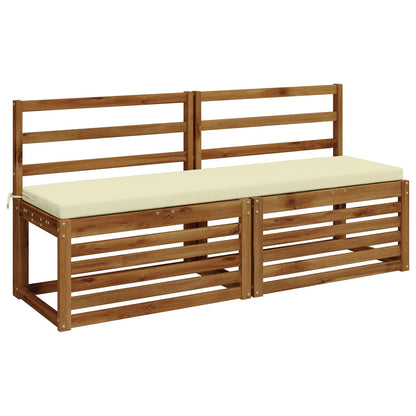 2-Piece Bench Cushions SOEST 2 pcs 100% Polyester Cream