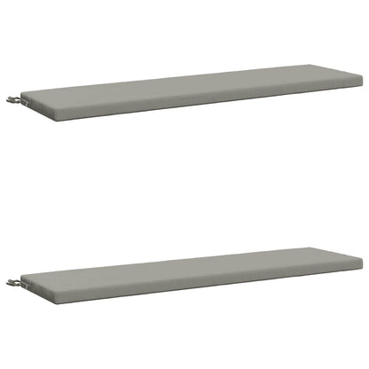 2-Piece Bench Cushions SOEST 2 pcs 100% Polyester Grey