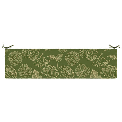 2-Piece Bench Cushions SOEST 2 pcs 100% Polyester Leaf Design