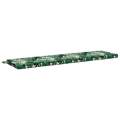Bench Cushion SOEST 100% Polyester Leaf Pattern 160 x 40 x 5 cm