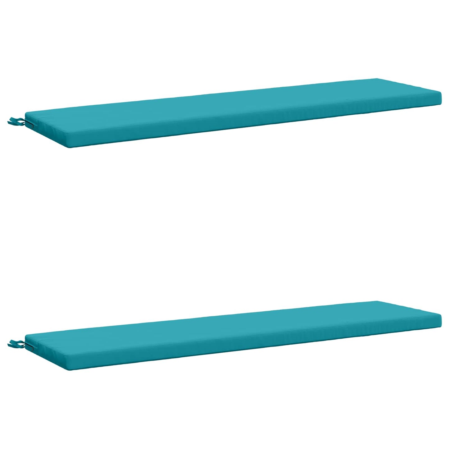 2-Piece Bench Cushions SOEST 2 pcs 100% Polyester Turquoise
