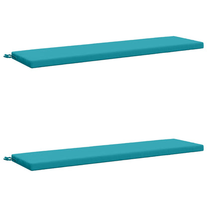2-Piece Bench Cushions SOEST 2 pcs 100% Polyester Turquoise