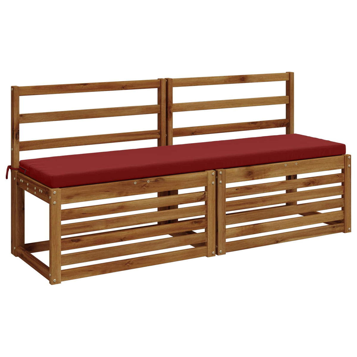 2-Piece Bench Cushions SOEST 2 pcs 100% Polyester Wine Red