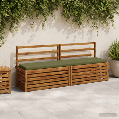 Bench Cushion SOEST 100% Polyester Olive Green 180 x 40 x 5 cm