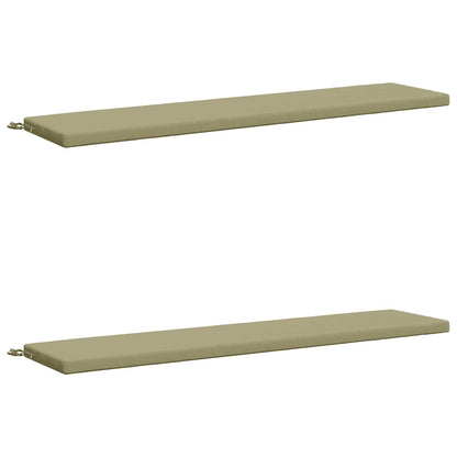 2-Piece Bench Cushions SOEST 2 pcs 100% Polyester Light Green