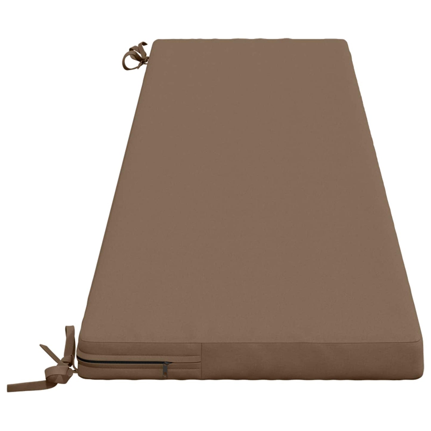 2-Piece Bench Cushions SOEST 2 pcs 100% Polyester Taupe