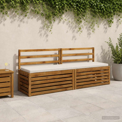 Bench Cushion SOEST 100% Polyester White 180 x 40 x 5 cm