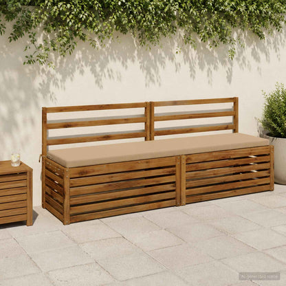 2-Piece Bench Cushions SOEST 2 pcs 100% Polyester Sand