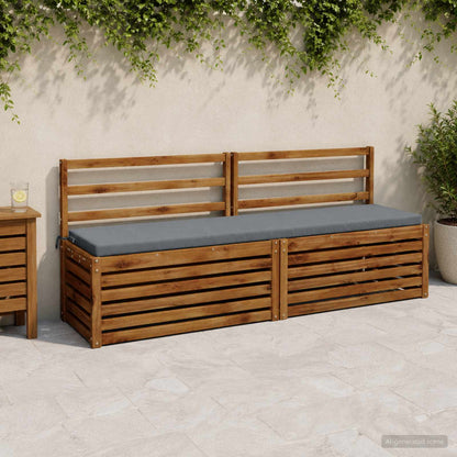 2-Piece Bench Cushions SOEST 2 pcs 100% Polyester Blue