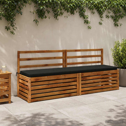 2-Piece Bench Cushions SOEST 2 pcs 100% Polyester Black