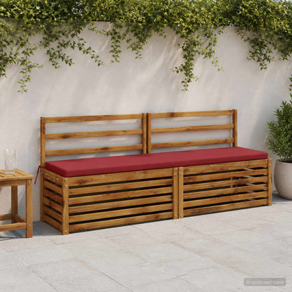 Bench Cushion SOEST 100% Polyester Red 180 x 40 x 5 cm